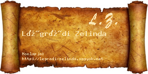 Légrádi Zelinda névjegykártya