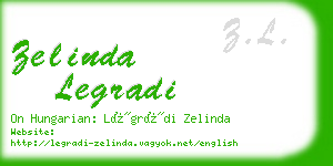 zelinda legradi business card